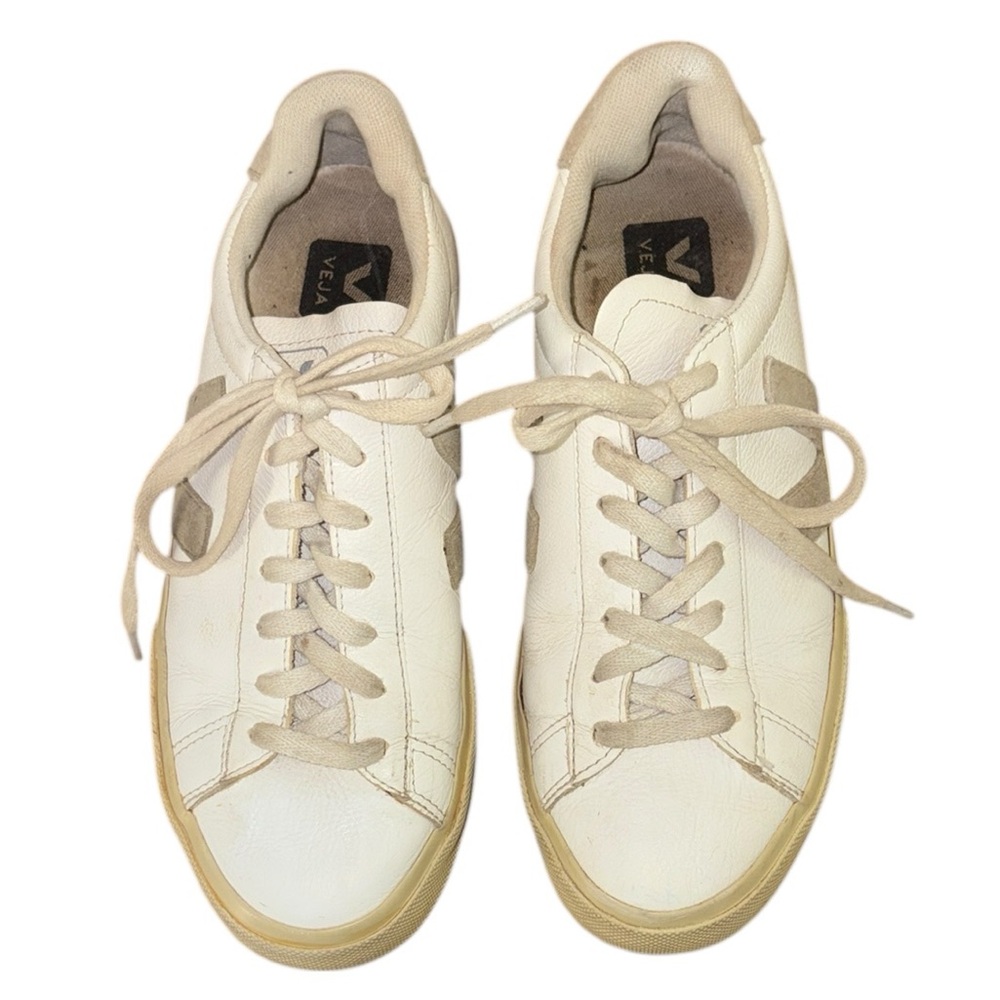 Veja Campo Sneakers in White Leather / Natural Suede - 8 - Picture 8 of 16